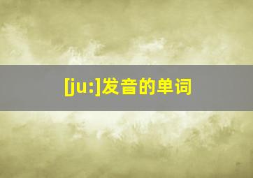 [ju:]发音的单词